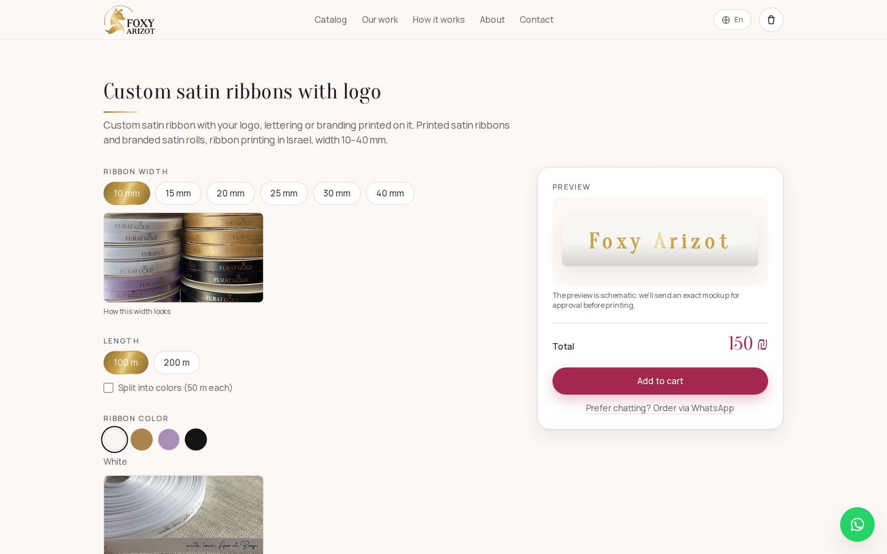 foxyarizot.com: the ribbon designer with the price